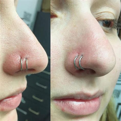 nose piercing men|nose piercing healing process pictures.